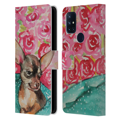 Sylvie Demers Nature Chihuahua Leather Book Wallet Case Cover For OnePlus Nord N10 5G