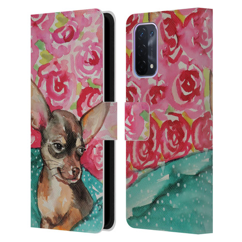 Sylvie Demers Nature Chihuahua Leather Book Wallet Case Cover For OPPO A54 5G