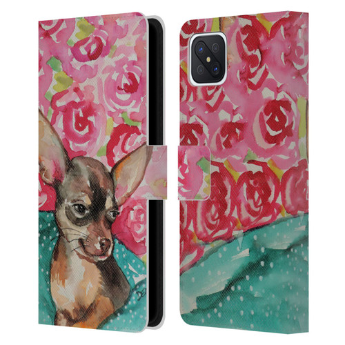Sylvie Demers Nature Chihuahua Leather Book Wallet Case Cover For OPPO Reno4 Z 5G