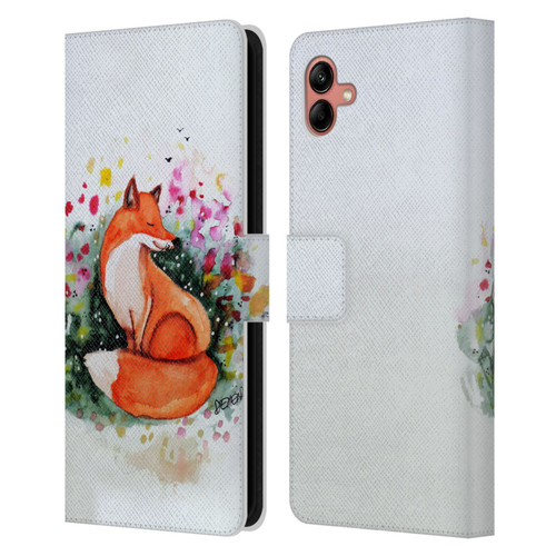 Sylvie Demers Nature Fox Beauty Leather Book Wallet Case Cover For Samsung Galaxy A04 (2022)