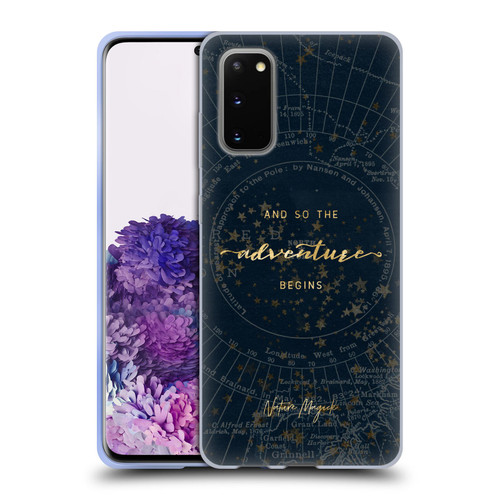 Nature Magick So The Adventure Begins Quote Star Map Soft Gel Case for Samsung Galaxy S20 / S20 5G