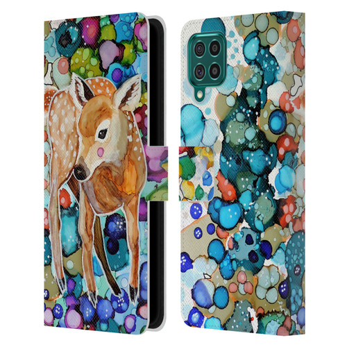 Sylvie Demers Nature Deer Leather Book Wallet Case Cover For Samsung Galaxy F62 (2021)
