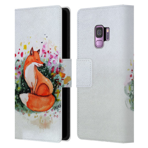 Sylvie Demers Nature Fox Beauty Leather Book Wallet Case Cover For Samsung Galaxy S9