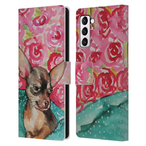 Sylvie Demers Nature Chihuahua Leather Book Wallet Case Cover For Samsung Galaxy S21+ 5G