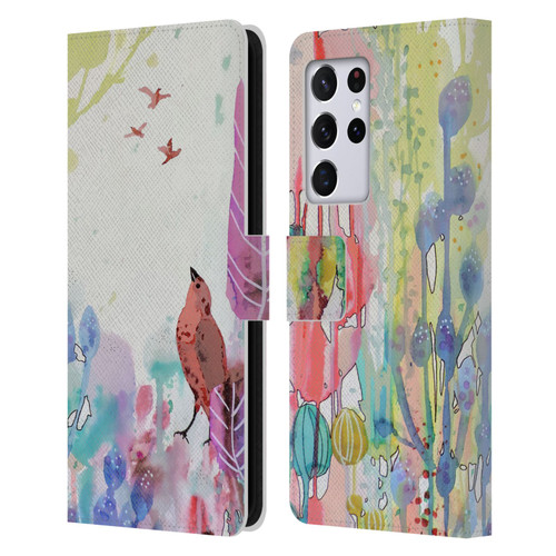Sylvie Demers Nature Wings Leather Book Wallet Case Cover For Samsung Galaxy S21 Ultra 5G