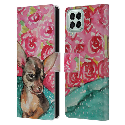 Sylvie Demers Nature Chihuahua Leather Book Wallet Case Cover For Samsung Galaxy M33 (2022)