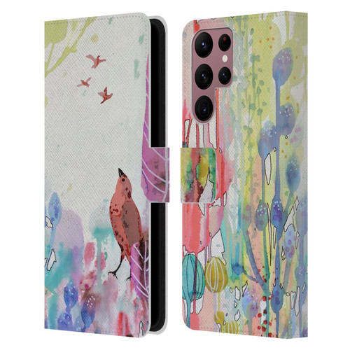 Sylvie Demers Nature Wings Leather Book Wallet Case Cover For Samsung Galaxy S22 Ultra 5G
