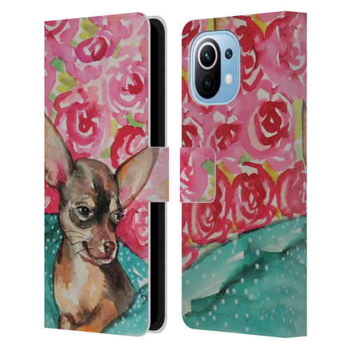 Sylvie Demers Nature Chihuahua Leather Book Wallet Case Cover For Xiaomi Mi 11