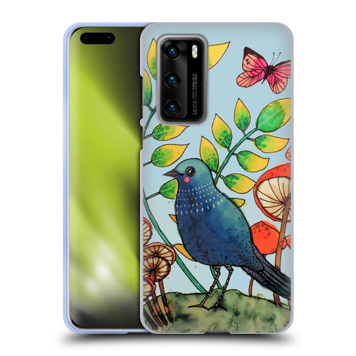 Sylvie Demers Birds 3 Teary Blue Soft Gel Case for Huawei P40 5G