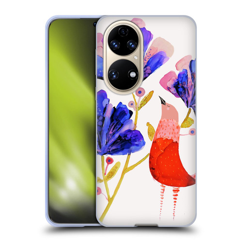 Sylvie Demers Birds 3 Red Soft Gel Case for Huawei P50