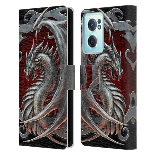 Christos Karapanos Dragons 2 Talisman Silver Leather Book Wallet Case Cover For OnePlus Nord CE 2 5G