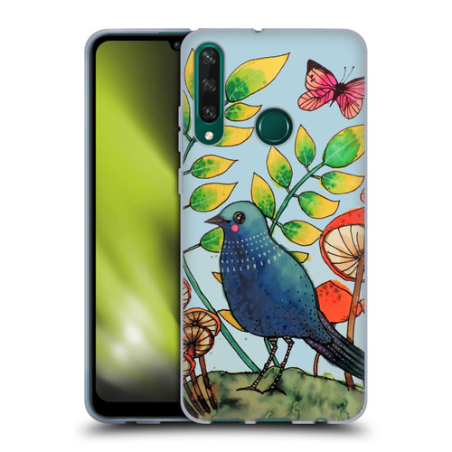 Sylvie Demers Birds 3 Teary Blue Soft Gel Case for Huawei Y6p