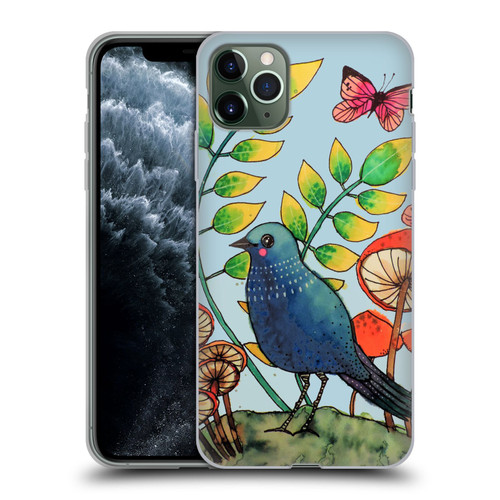 Sylvie Demers Birds 3 Teary Blue Soft Gel Case for Apple iPhone 11 Pro Max