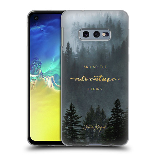 Nature Magick So The Adventure Begins Quote Trees Soft Gel Case for Samsung Galaxy S10e