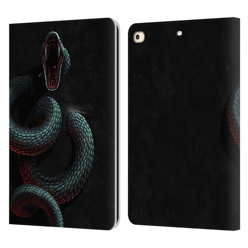 Christos Karapanos Horror 2 Serpent Within Leather Book Wallet Case Cover For Apple iPad 9.7 2017 / iPad 9.7 2018