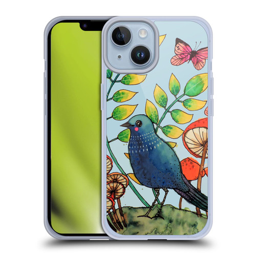 Sylvie Demers Birds 3 Teary Blue Soft Gel Case for Apple iPhone 14