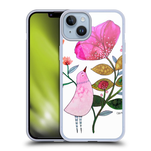 Sylvie Demers Birds 3 Crimson Soft Gel Case for Apple iPhone 14 Plus