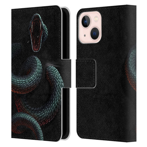 Christos Karapanos Horror 2 Serpent Within Leather Book Wallet Case Cover For Apple iPhone 13 Mini