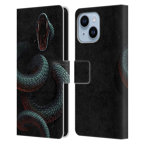 Christos Karapanos Horror 2 Serpent Within Leather Book Wallet Case Cover For Apple iPhone 14 Plus