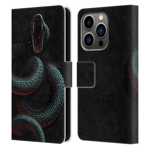 Christos Karapanos Horror 2 Serpent Within Leather Book Wallet Case Cover For Apple iPhone 14 Pro