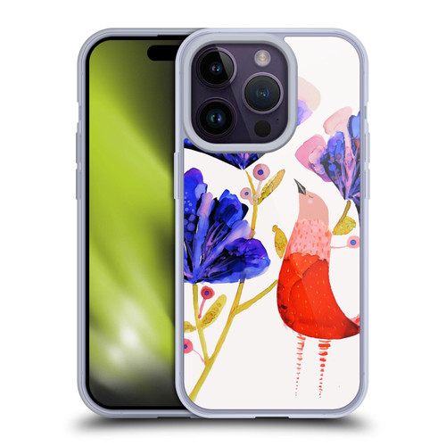 Sylvie Demers Birds 3 Red Soft Gel Case for Apple iPhone 14 Pro