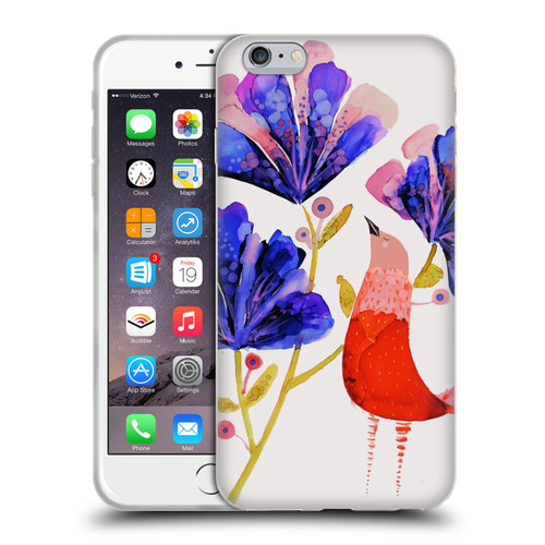 Sylvie Demers Birds 3 Red Soft Gel Case for Apple iPhone 6 Plus / iPhone 6s Plus