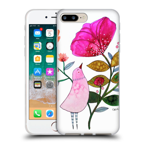 Sylvie Demers Birds 3 Crimson Soft Gel Case for Apple iPhone 7 Plus / iPhone 8 Plus