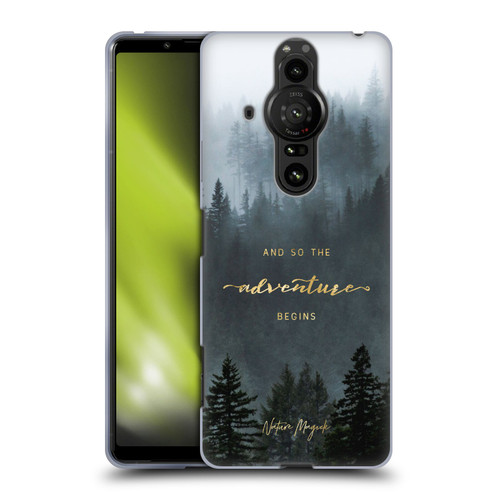 Nature Magick So The Adventure Begins Quote Trees Soft Gel Case for Sony Xperia Pro-I