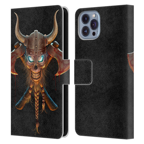 Christos Karapanos Horror 4 Viking Leather Book Wallet Case Cover For Apple iPhone 14