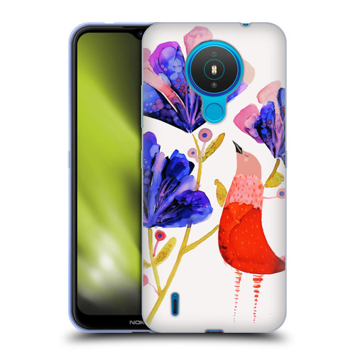 Sylvie Demers Birds 3 Red Soft Gel Case for Nokia 1.4