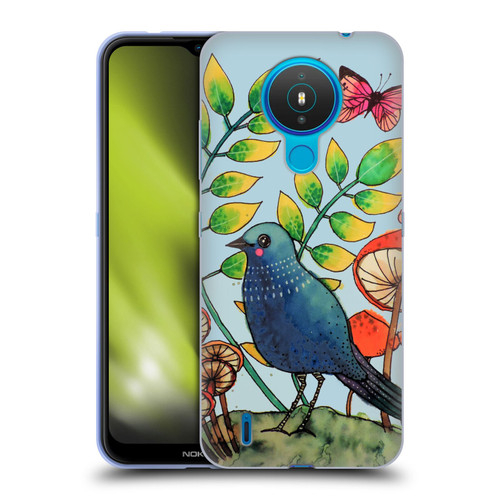 Sylvie Demers Birds 3 Teary Blue Soft Gel Case for Nokia 1.4