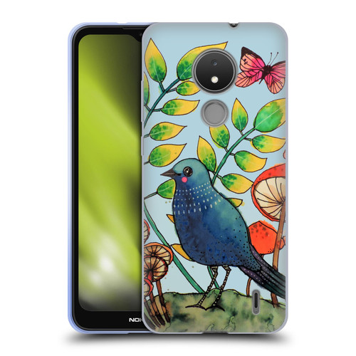 Sylvie Demers Birds 3 Teary Blue Soft Gel Case for Nokia C21
