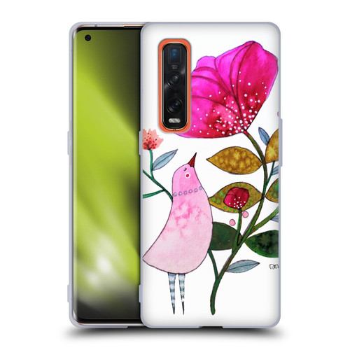 Sylvie Demers Birds 3 Crimson Soft Gel Case for OPPO Find X2 Pro 5G