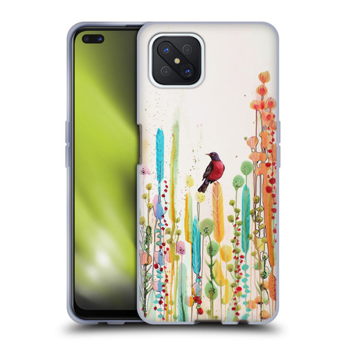 Sylvie Demers Birds 3 Scarlet Soft Gel Case for OPPO Reno4 Z 5G