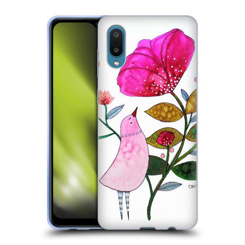 Sylvie Demers Birds 3 Crimson Soft Gel Case for Samsung Galaxy A02/M02 (2021)
