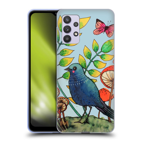 Sylvie Demers Birds 3 Teary Blue Soft Gel Case for Samsung Galaxy A32 5G / M32 5G (2021)