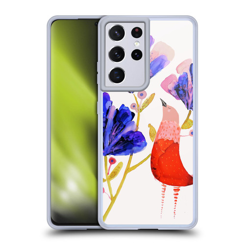 Sylvie Demers Birds 3 Red Soft Gel Case for Samsung Galaxy S21 Ultra 5G