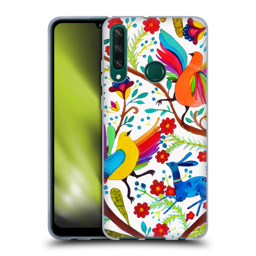 Sylvie Demers Floral Rainbow Wings Soft Gel Case for Huawei Y6p