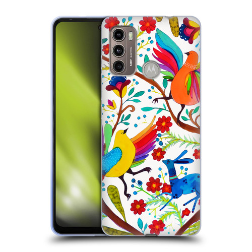 Sylvie Demers Floral Rainbow Wings Soft Gel Case for Motorola Moto G60 / Moto G40 Fusion