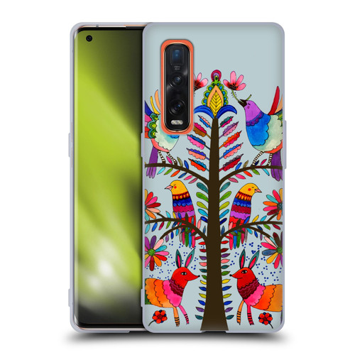 Sylvie Demers Floral Otomi Colors Soft Gel Case for OPPO Find X2 Pro 5G