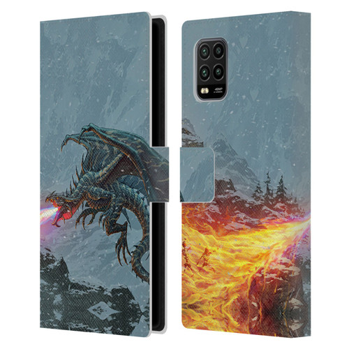 Christos Karapanos Mythical Art Power Of The Dragon Flame Leather Book Wallet Case Cover For Xiaomi Mi 10 Lite 5G