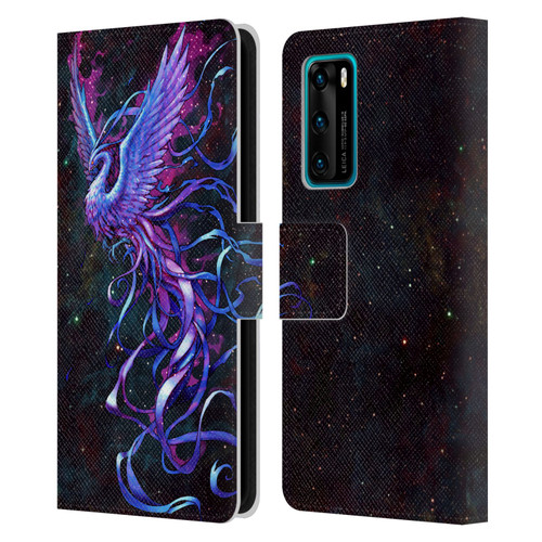 Christos Karapanos Mythical Phoenix Leather Book Wallet Case Cover For Huawei P40 5G