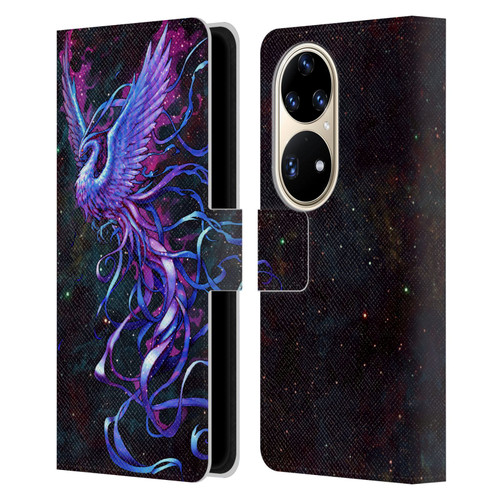 Christos Karapanos Mythical Phoenix Leather Book Wallet Case Cover For Huawei P50 Pro