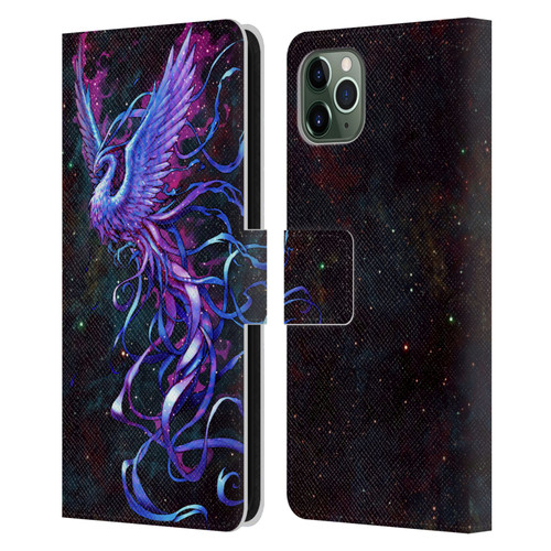 Christos Karapanos Mythical Phoenix Leather Book Wallet Case Cover For Apple iPhone 11 Pro Max