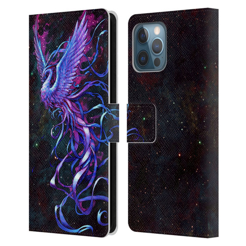 Christos Karapanos Mythical Phoenix Leather Book Wallet Case Cover For Apple iPhone 12 Pro Max