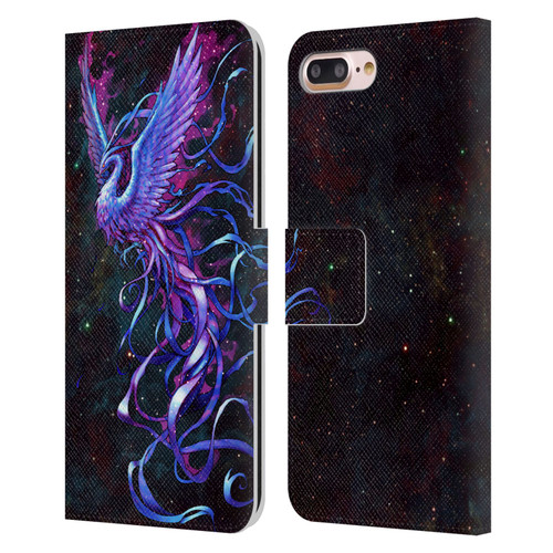 Christos Karapanos Mythical Phoenix Leather Book Wallet Case Cover For Apple iPhone 7 Plus / iPhone 8 Plus