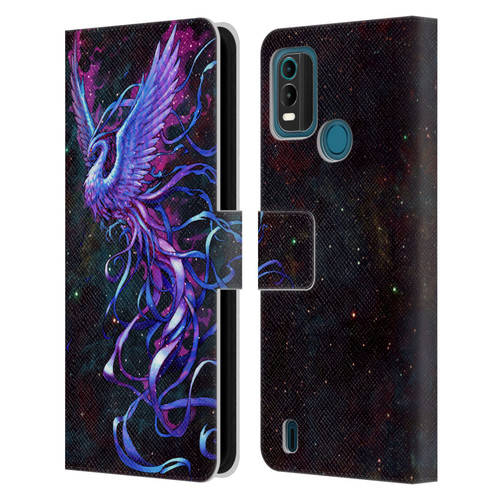 Christos Karapanos Mythical Phoenix Leather Book Wallet Case Cover For Nokia G11 Plus