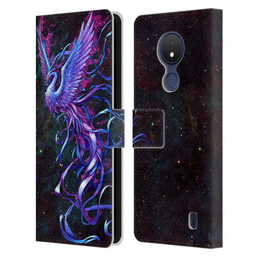 Christos Karapanos Mythical Phoenix Leather Book Wallet Case Cover For Nokia C21