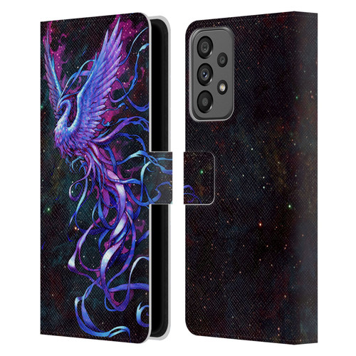 Christos Karapanos Mythical Phoenix Leather Book Wallet Case Cover For Samsung Galaxy A73 5G (2022)