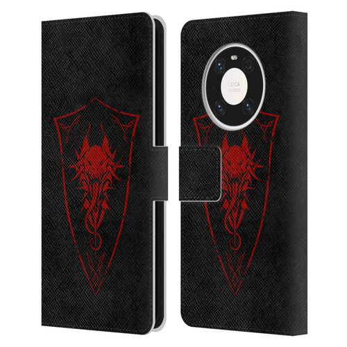 Christos Karapanos Shield Demon Leather Book Wallet Case Cover For Huawei Mate 40 Pro 5G